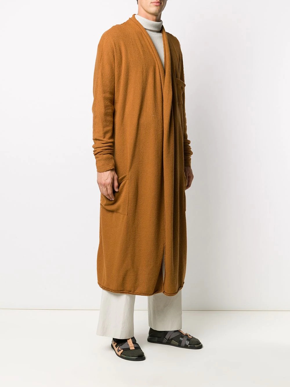 jersey long oversize cardigan - 3