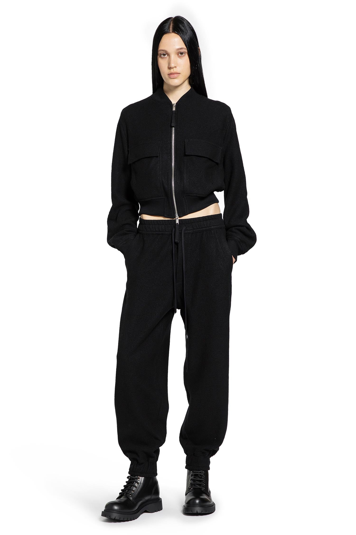 Cropped Wool Felt Bomber - 5