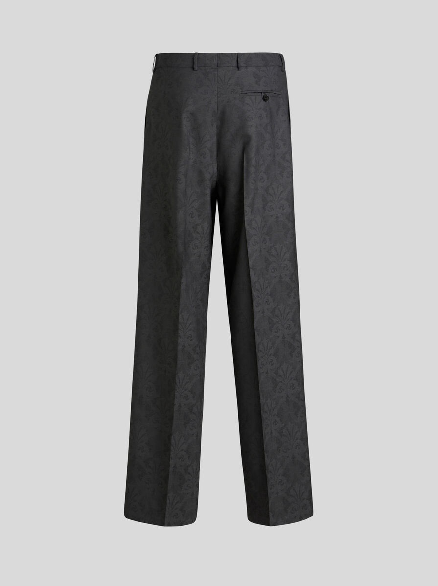 WOOL JACQUARD TROUSERS - 5