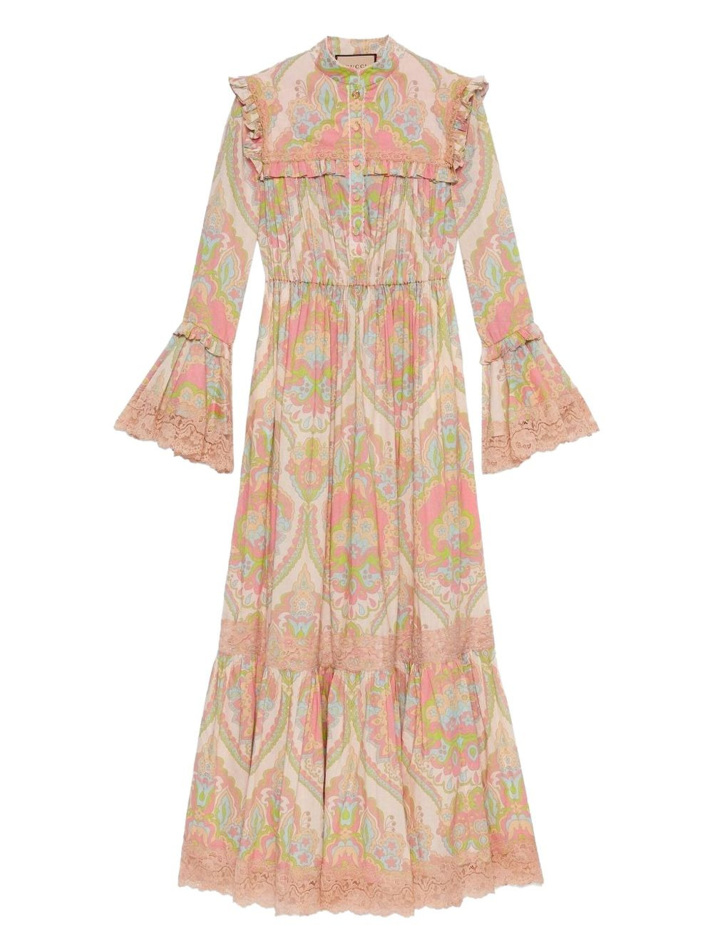 floral-print ruffle dress - 1