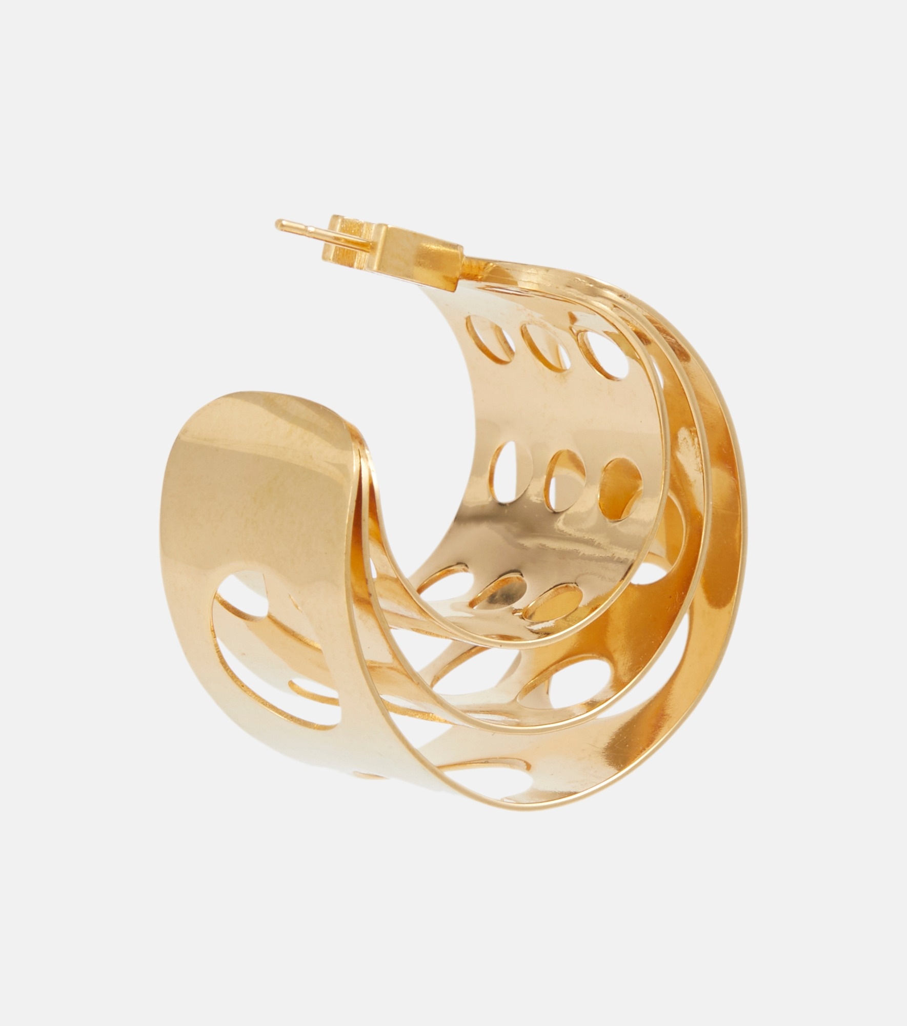 Cutout hoop earrings - 5