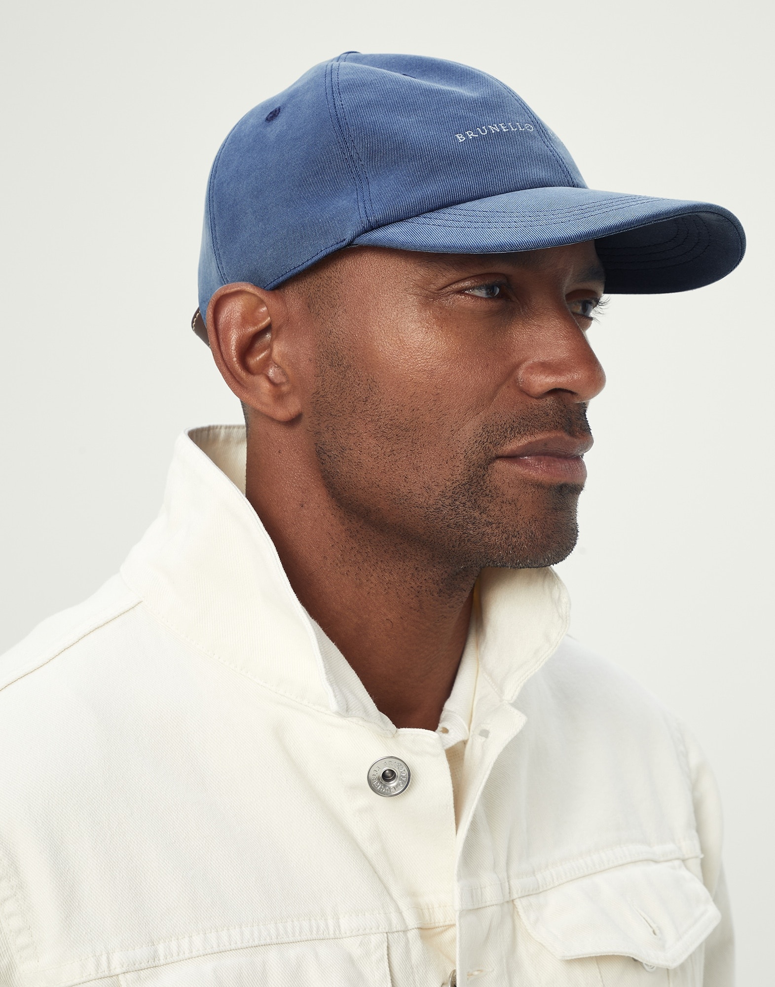 Baseball cap in twisted cotton gabardine with embroidery - 3