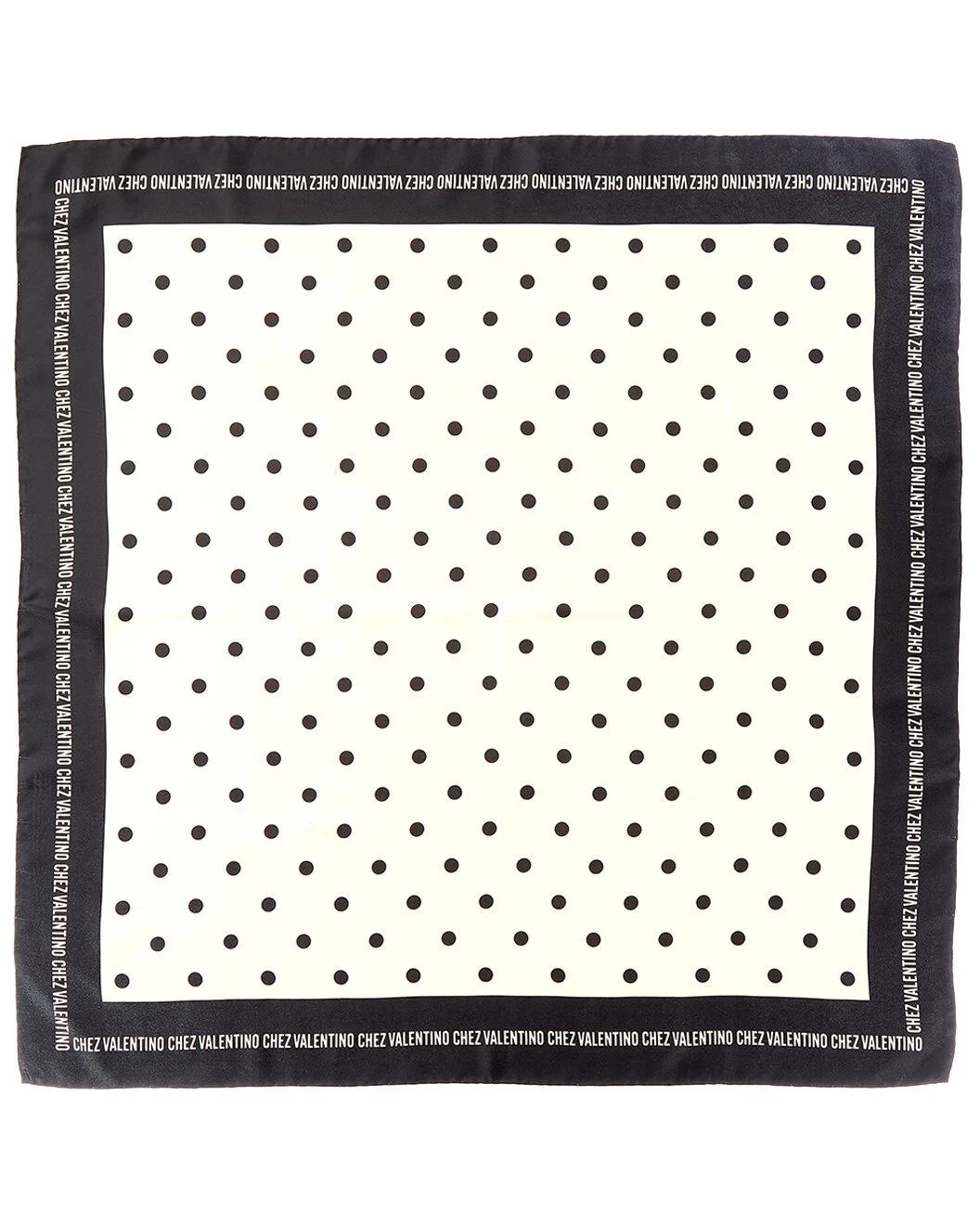 Valentino Chez Polka Dot Printed Silk Scarf - 1