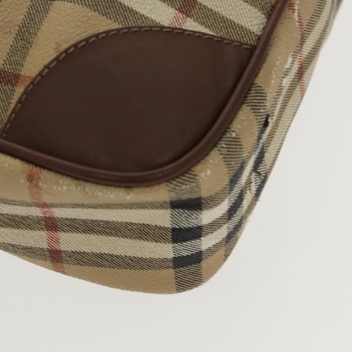 Burberry Nova Check Hand Bag Pvc Beige Gold - 16