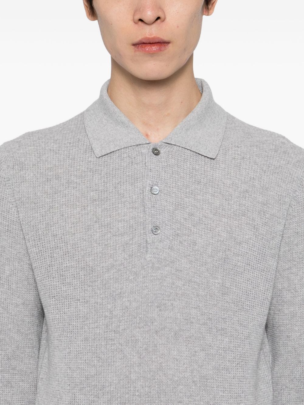 knitted polo shirt - 4