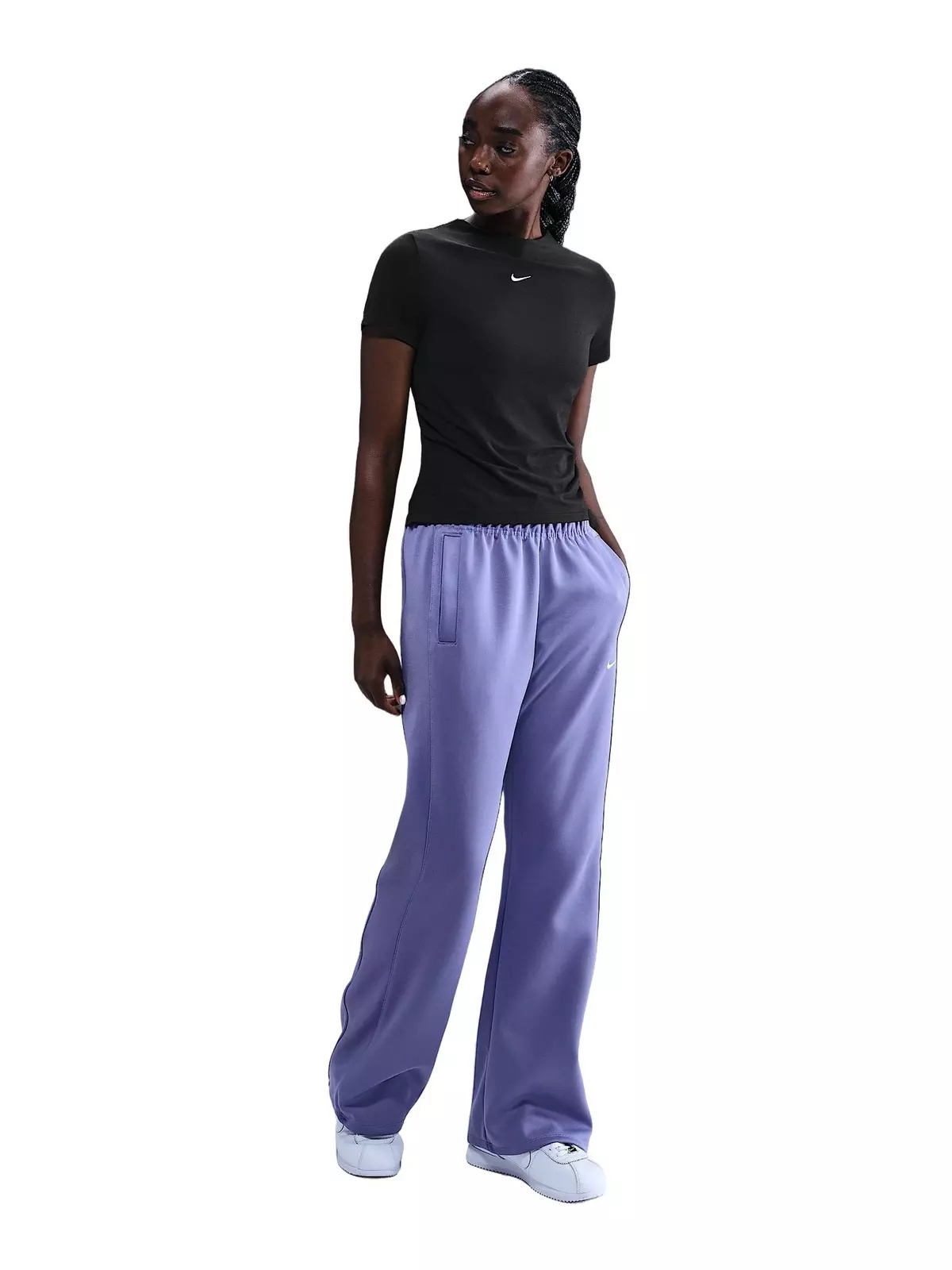 Women's Sportswear Chill Knit Tight Short-Sleeve Mock-Neck Top -Black - 4