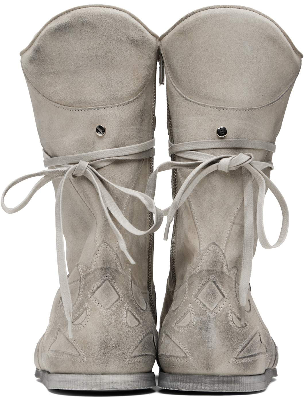 Gray Palne High-Top Boxing Sneakers - 2