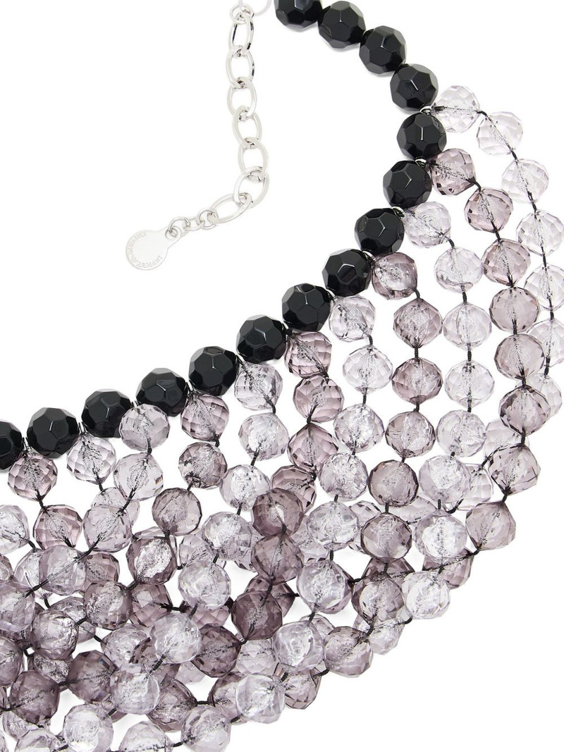 EMPORIO ARMANI crystal-faceted beaded necklace outlook
