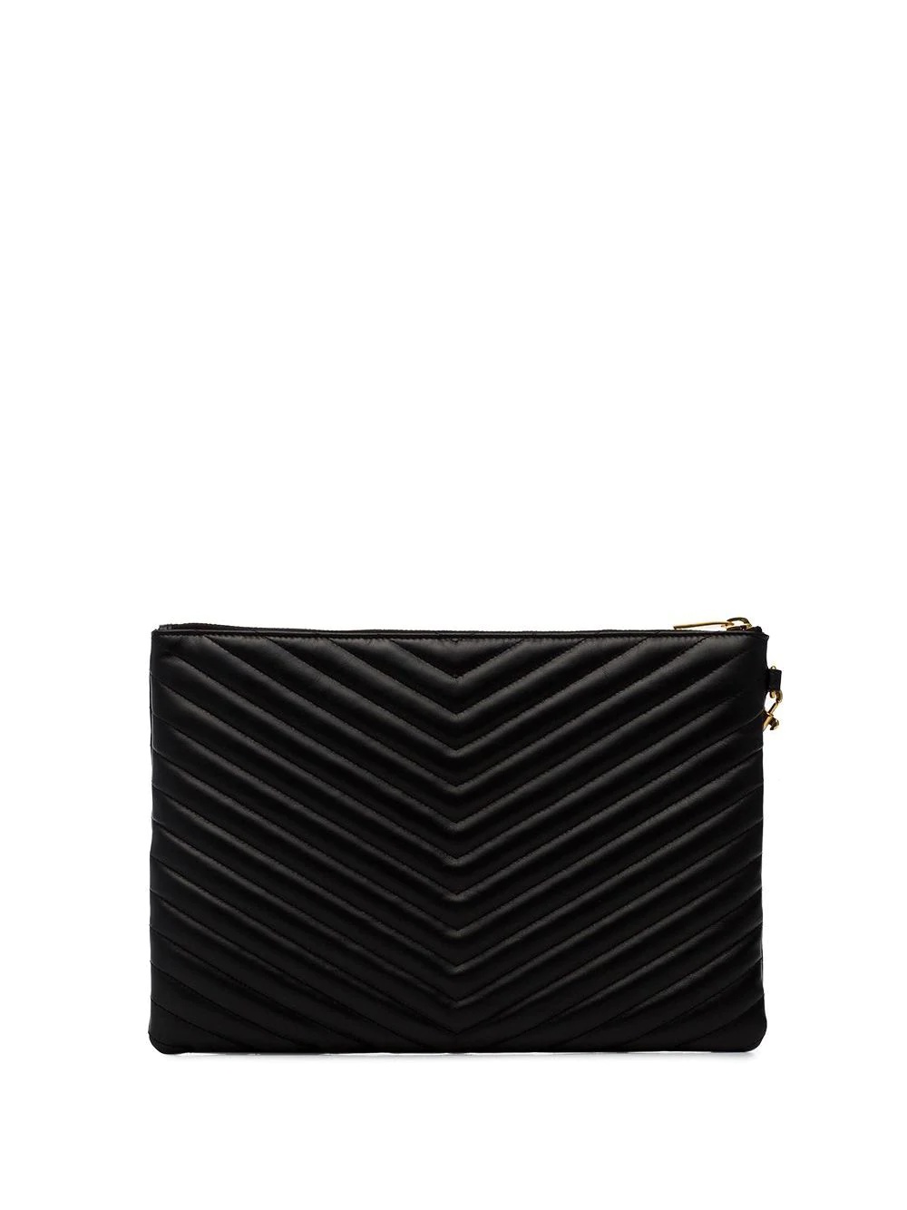 quilted monogram clutch bag - 3