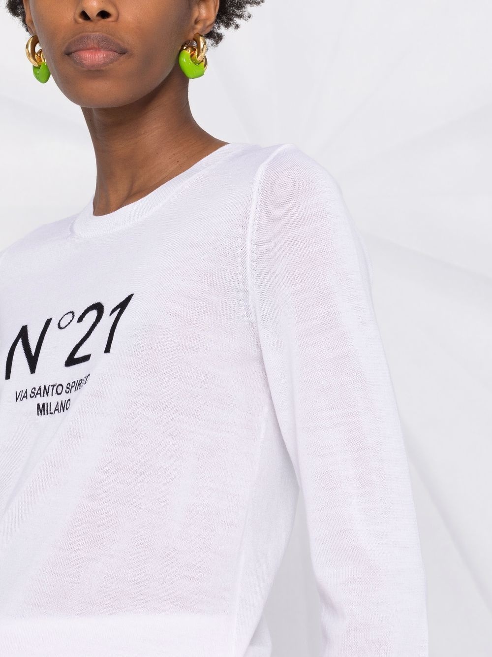 virgin wool logo jumper - 3