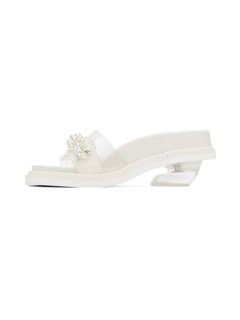 Off-White Embellished Slides 3