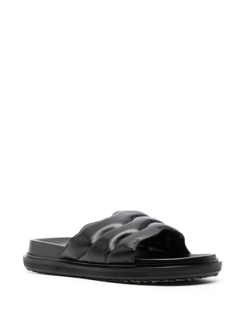Marni padded-design nappa leather slides outlook
