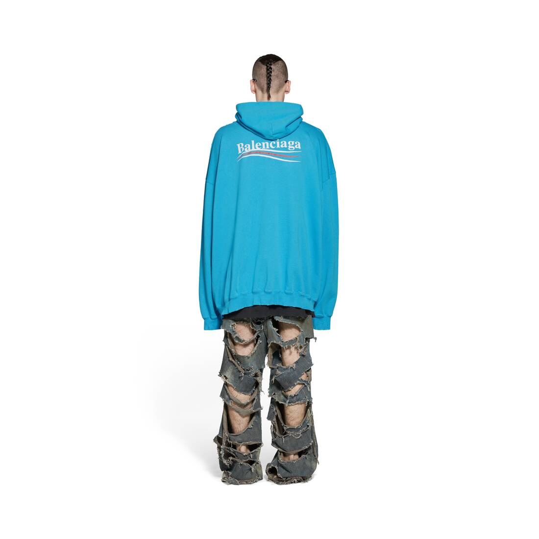 Political Campaign Hoodie Large Fit in Blue Sky - 4