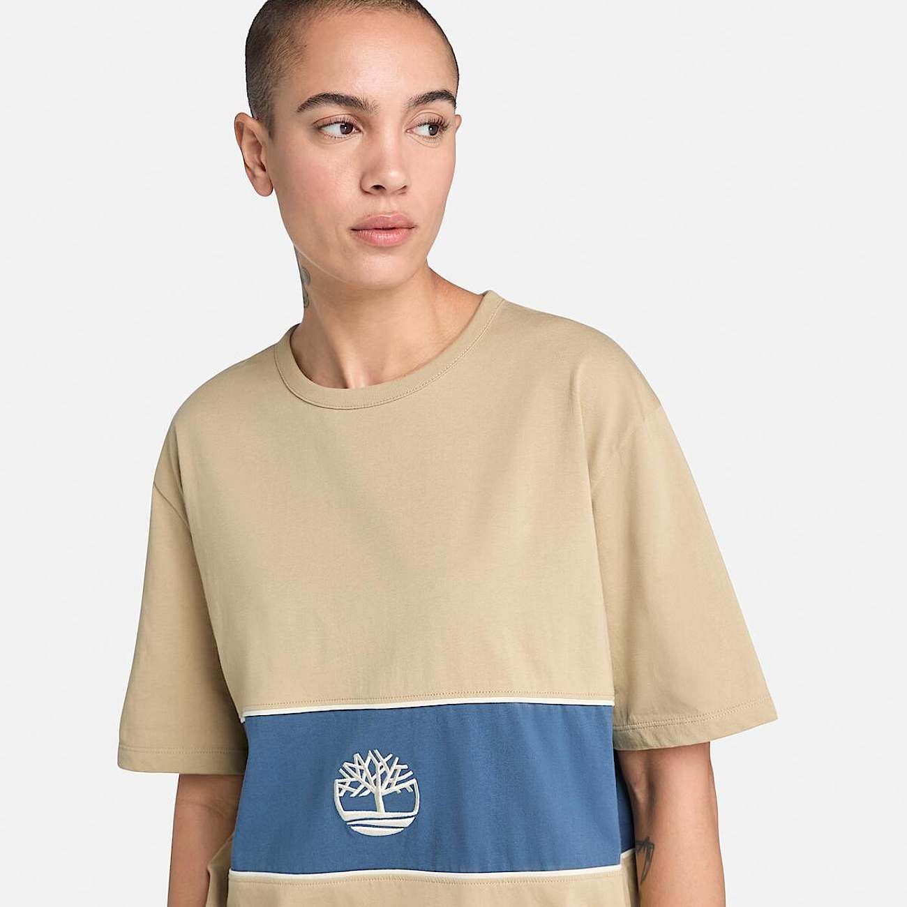 Cut-and-Sew Short-Sleeve T-Shirt - 5