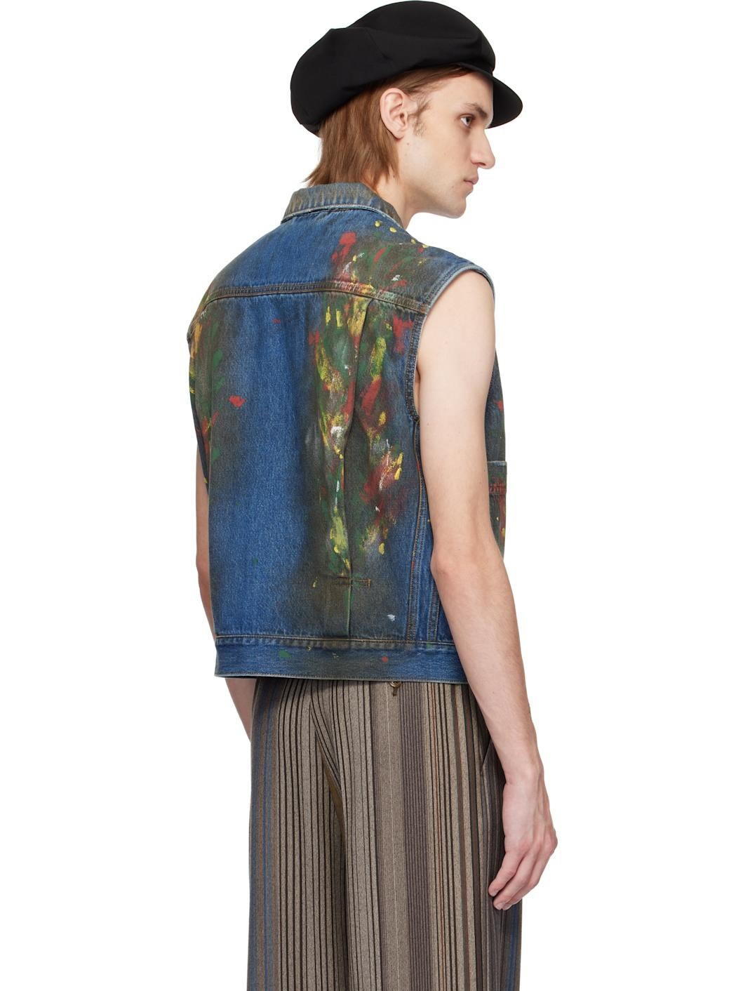 Blue Marlene Denim Vest - 3