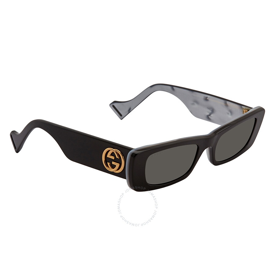 Open Box - Gucci Grey Rectangular Ladies Sunglasses GG0516S 001 52 - 3