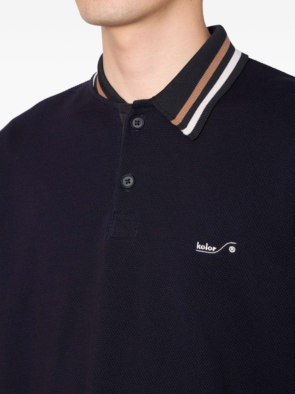 long-sleeve logo-embroidered sweater - 3