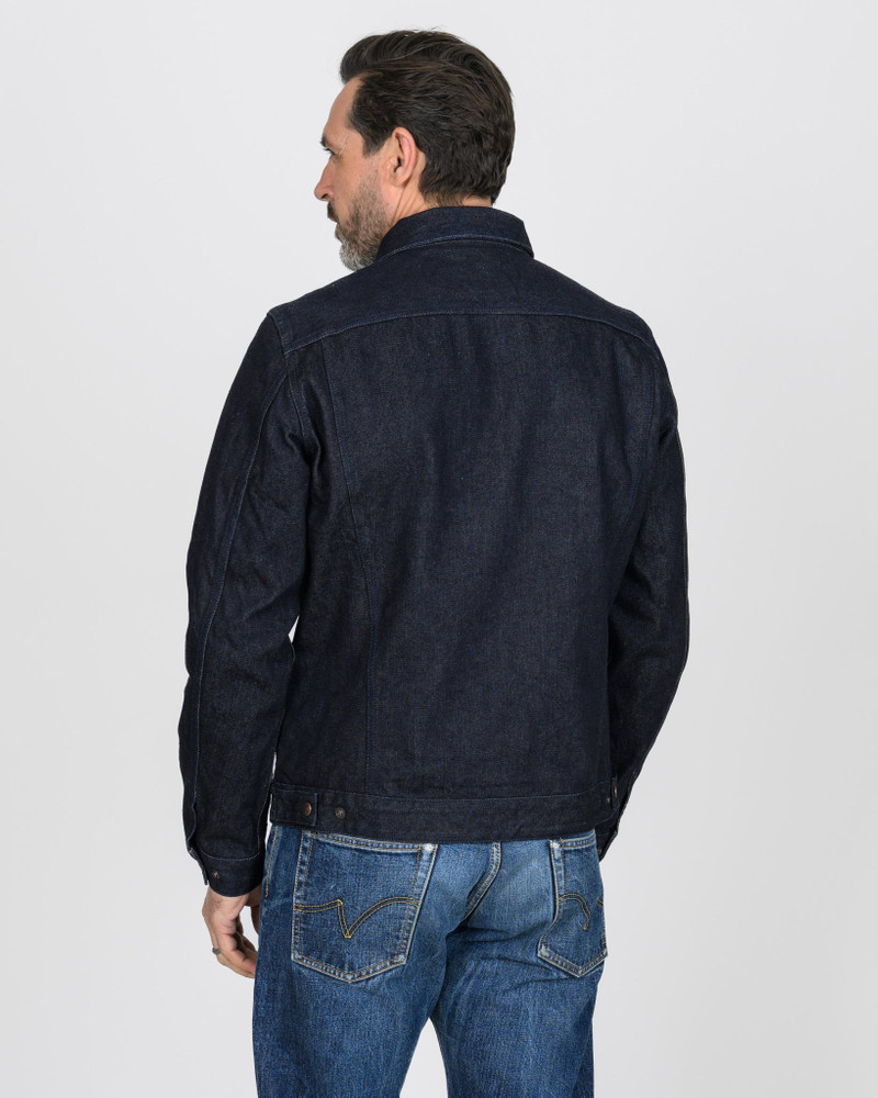 IHJ-122-IND 14OZ BROKEN TWILL SELVEDGE DENIM WORK JACKET - INDIGO 3