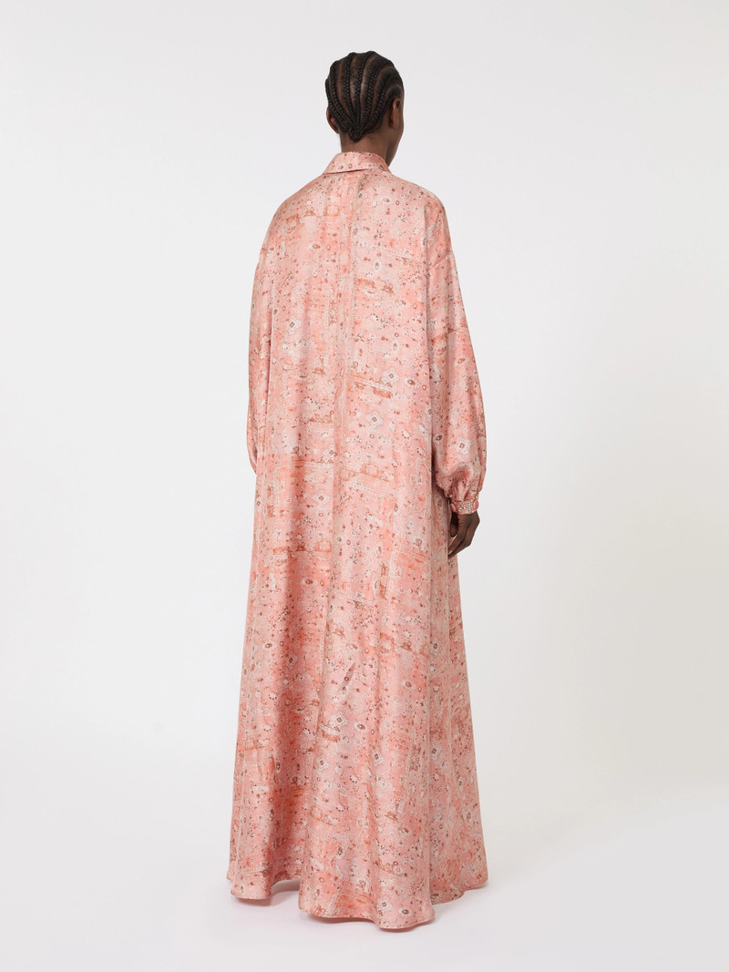 PECORA Printed twill kaftan dress - CORAL 4