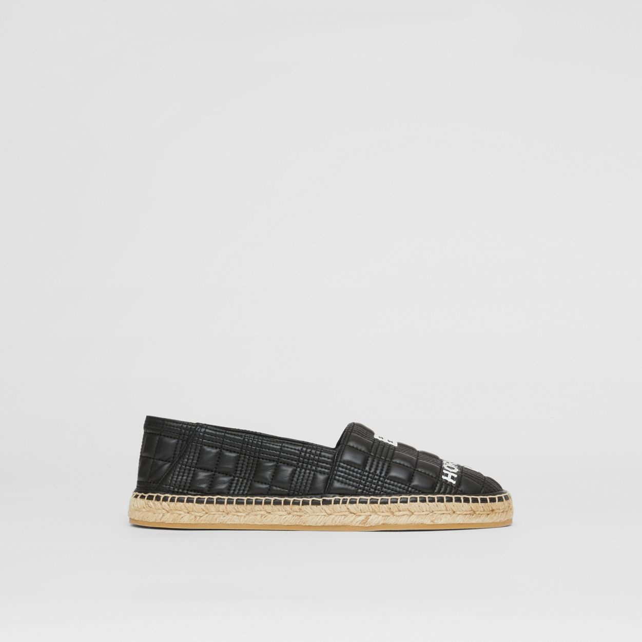 Horseferry Print Quilted Leather Espadrilles - 1