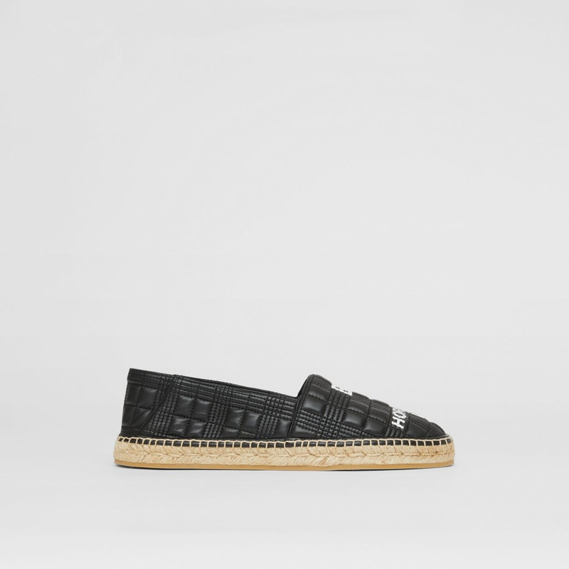 Horseferry Print Quilted Leather Espadrilles 1