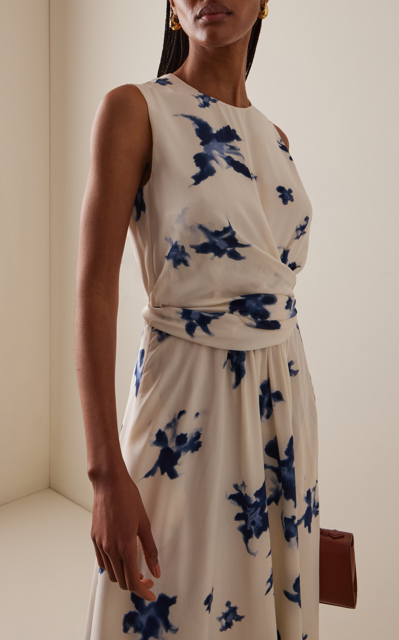 Penny Printed Silk Midi Dress floral - 3