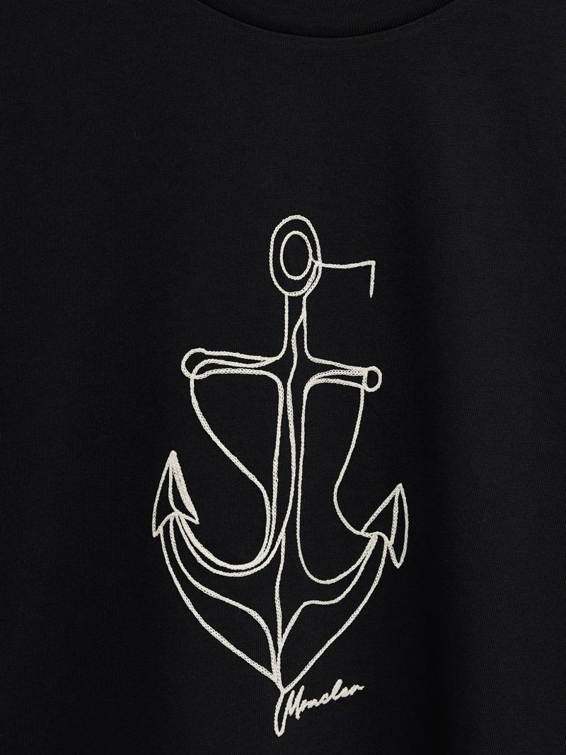 embroidered anchor crewneck t-shirt 3