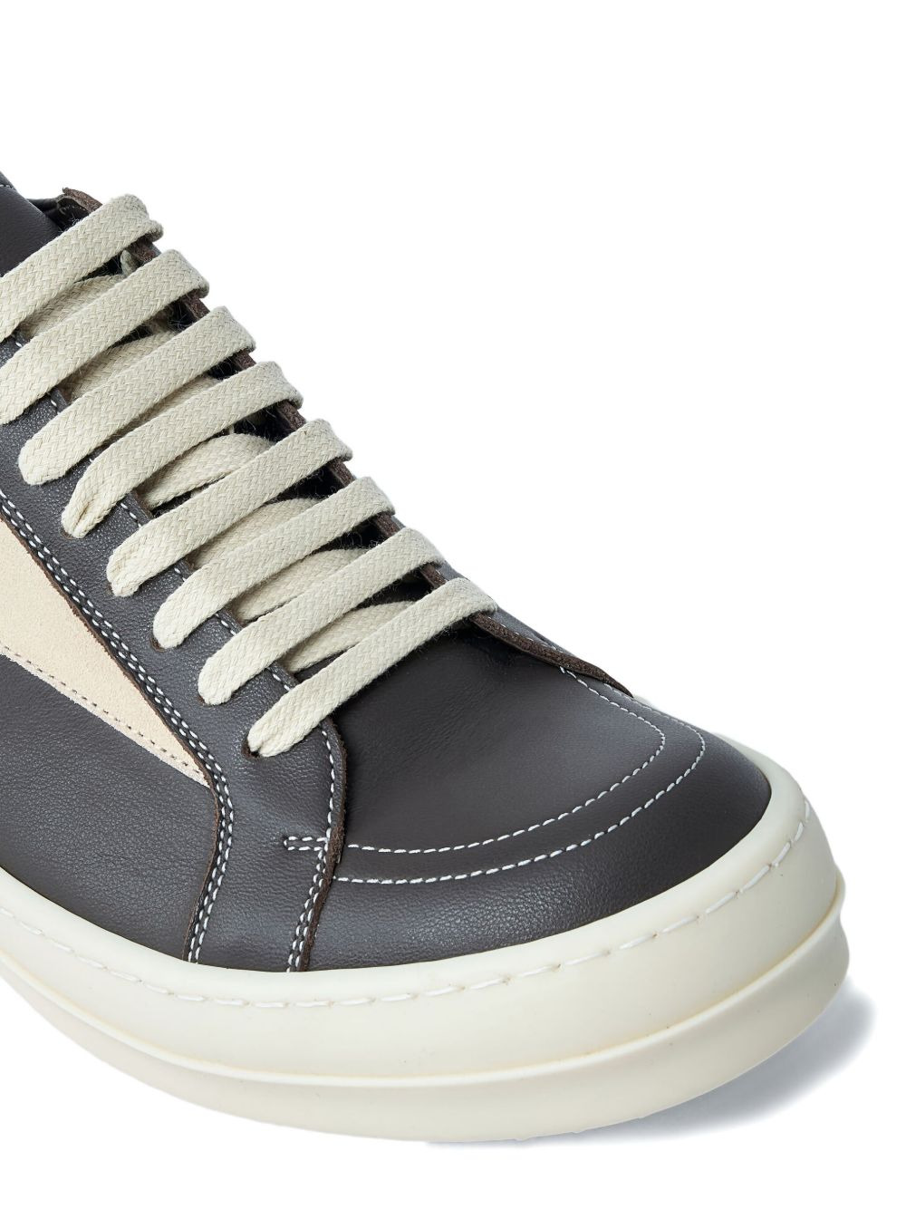 suede panelled lace-up sneakers - 4