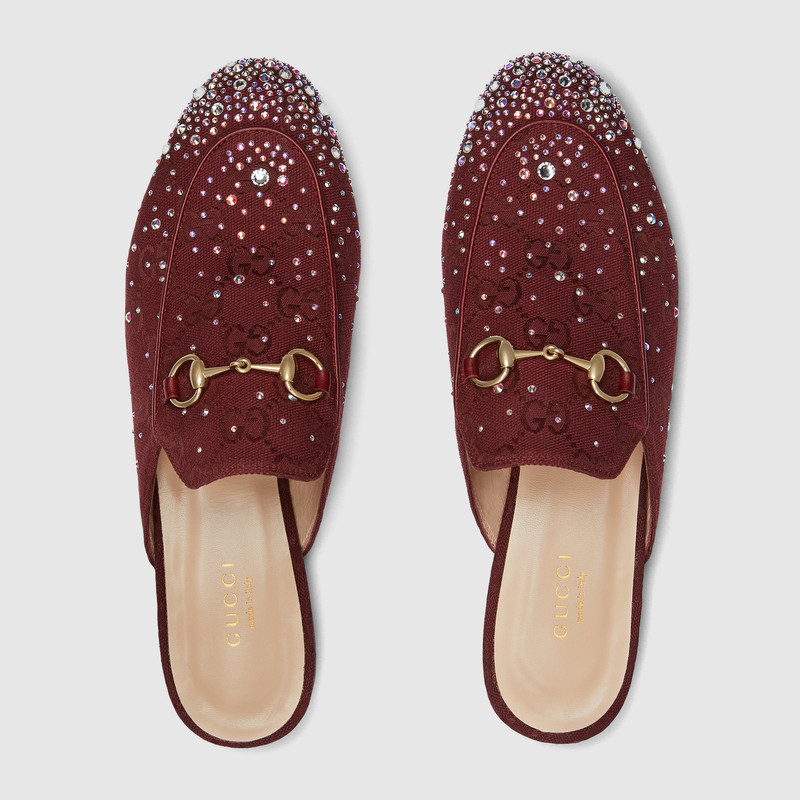 Women's Princetown slipper with crystals 5