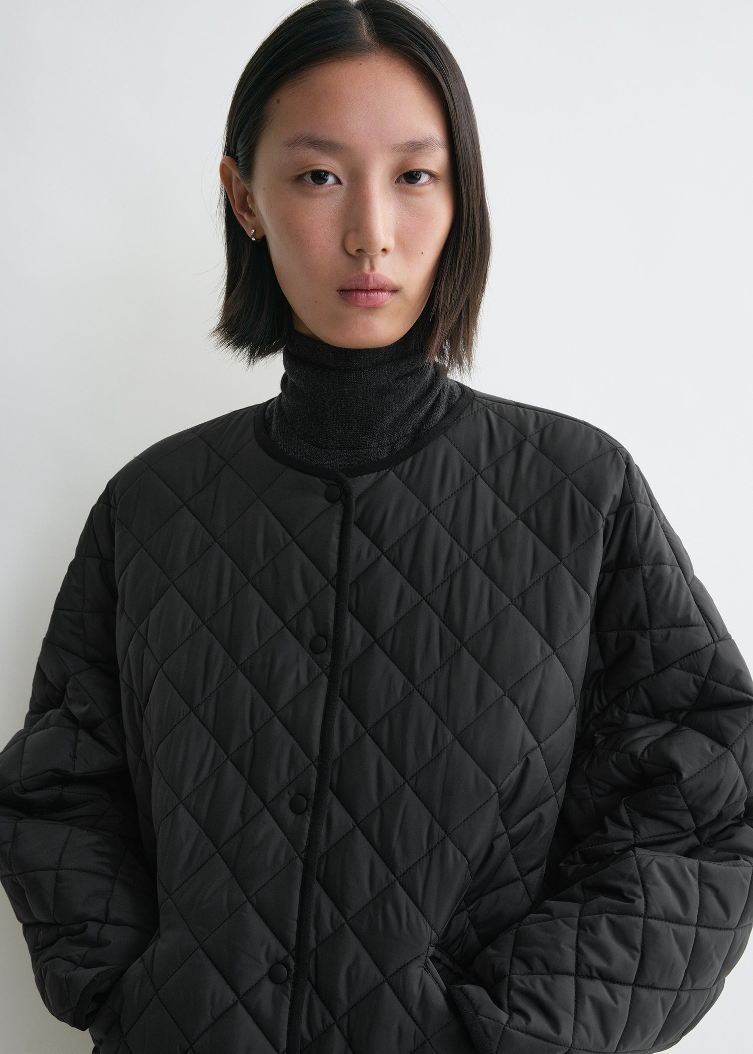 Quilted jacket black - 6