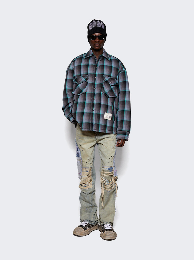 Maison MIHARAYASUHIRO Check Puffer Shirts Blue outlook