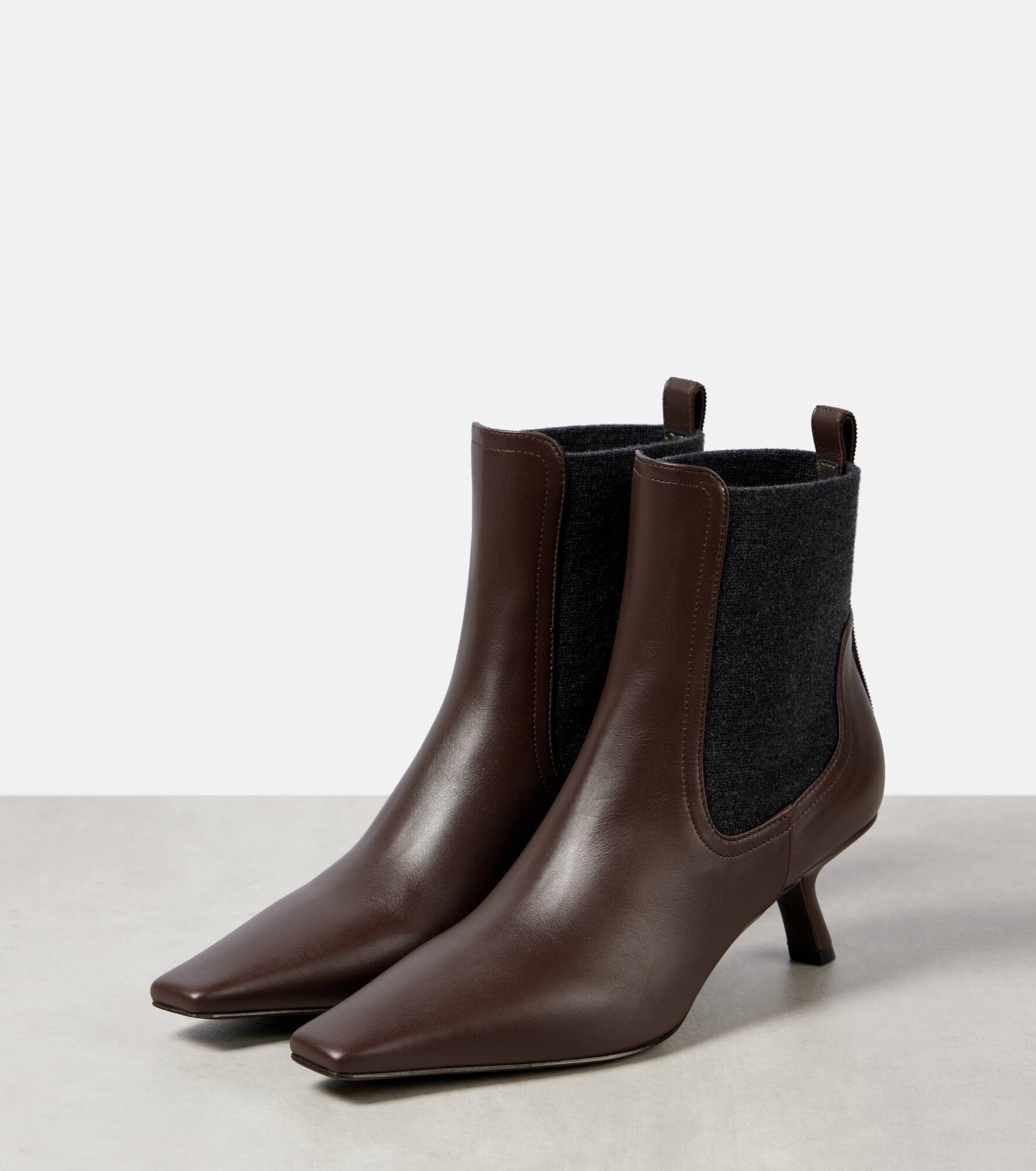 Leather ankle boots - 5