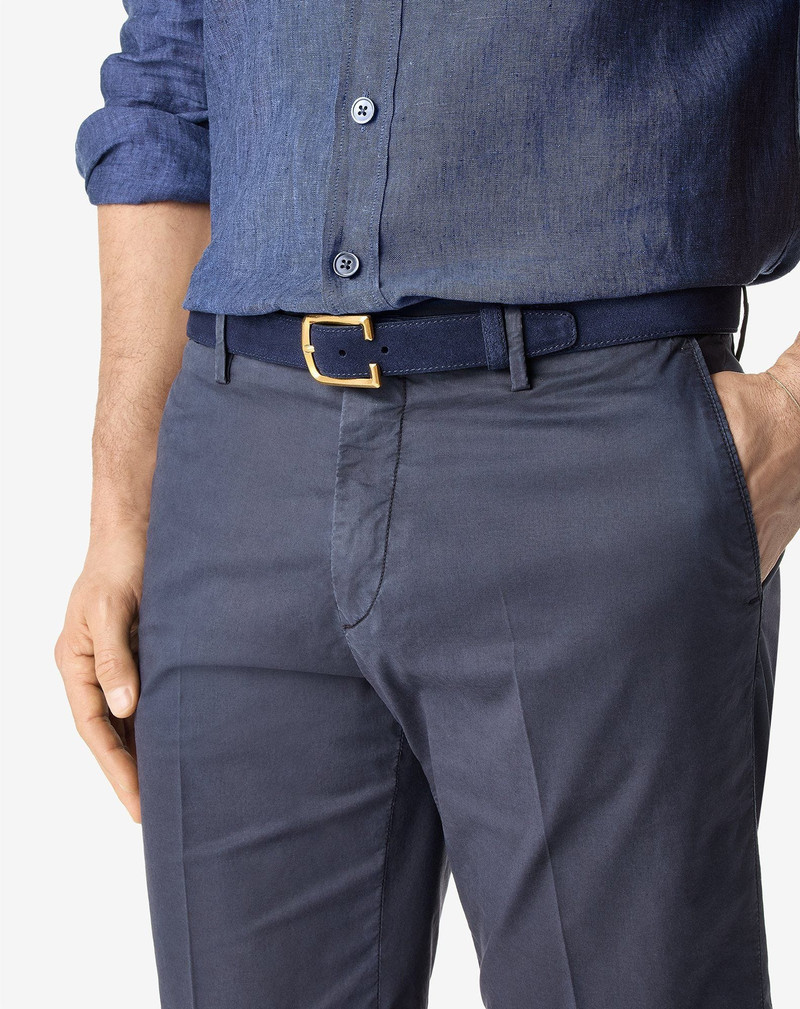 CORNELIANI Navy blue suede belt outlook
