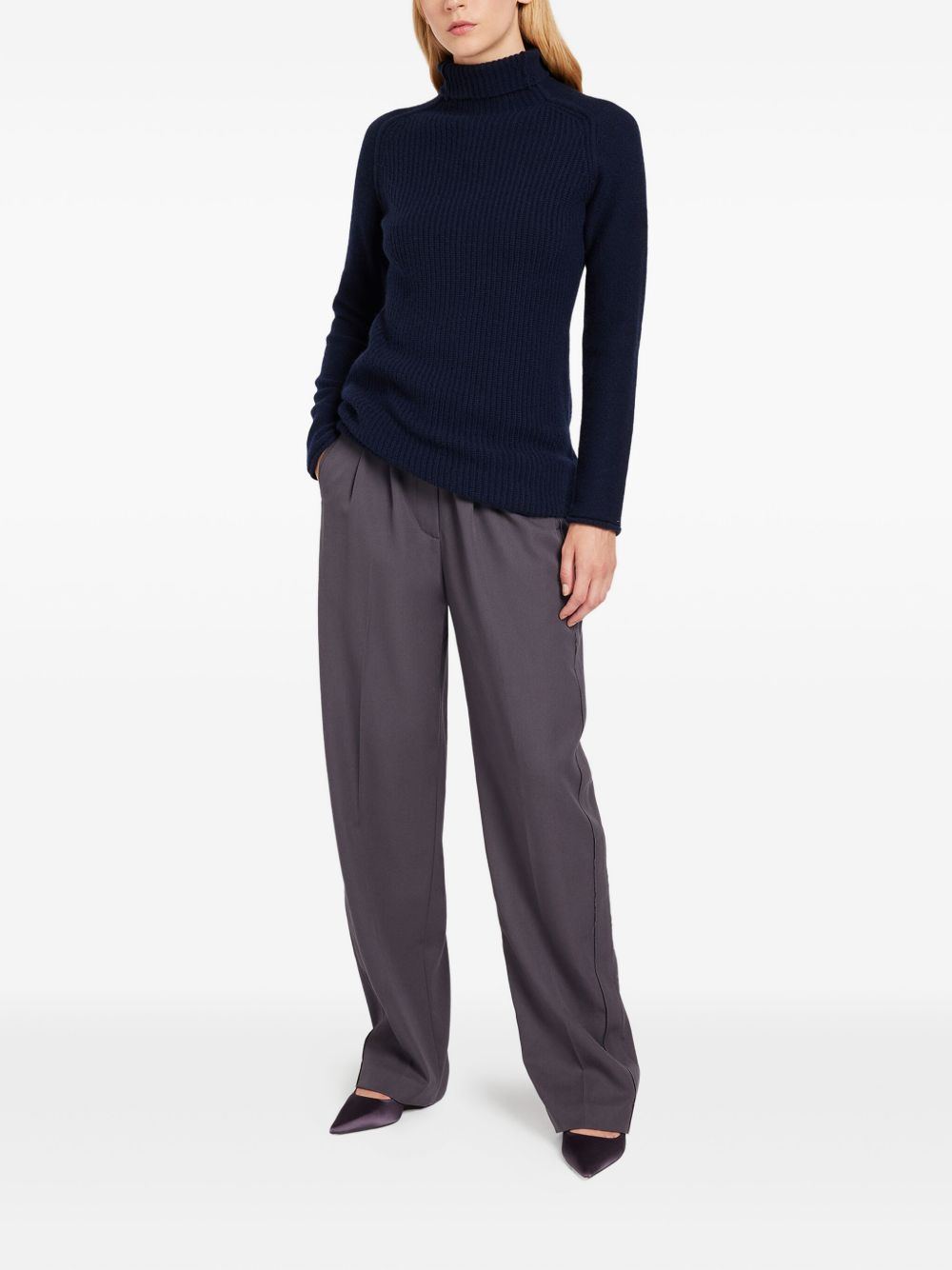 ribbed-turtleneck sweater - 2