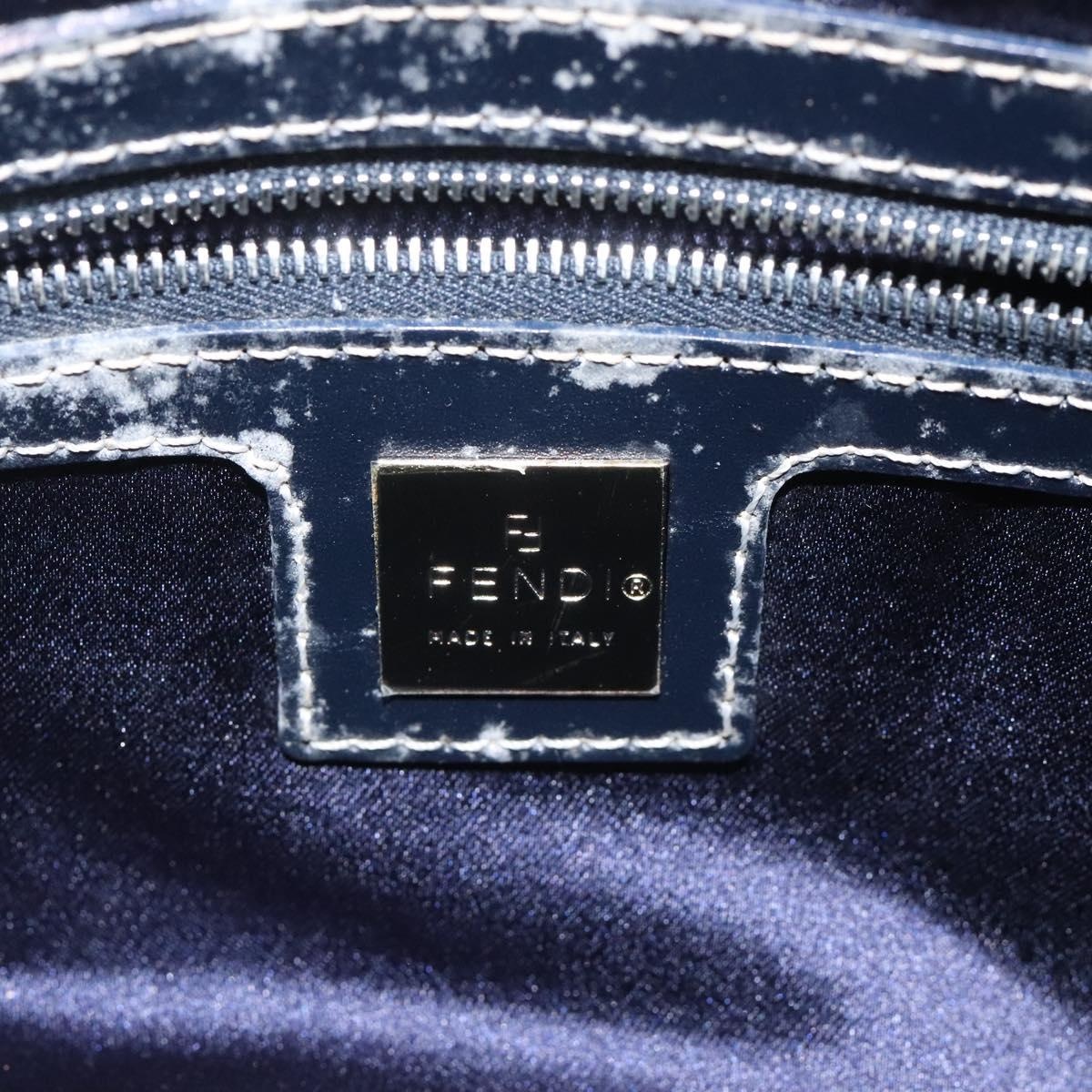 FENDI Zucchino Canvas Hand Bag Navy - 16