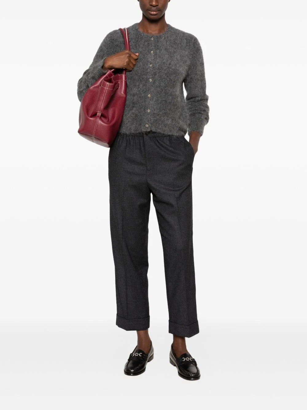 Wool Blend Trousers - 1