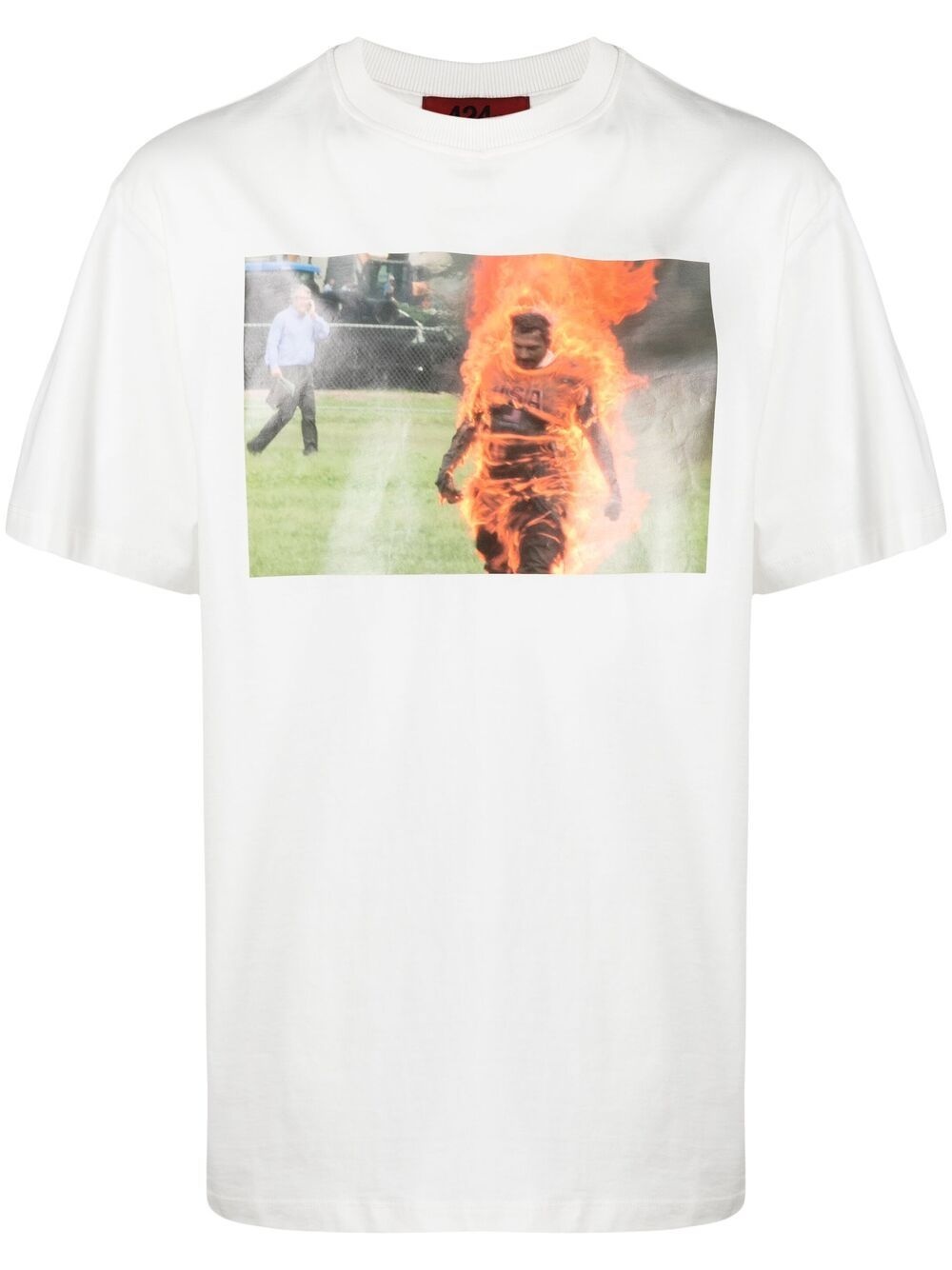 fire photo short-sleeved T-shirt - 1