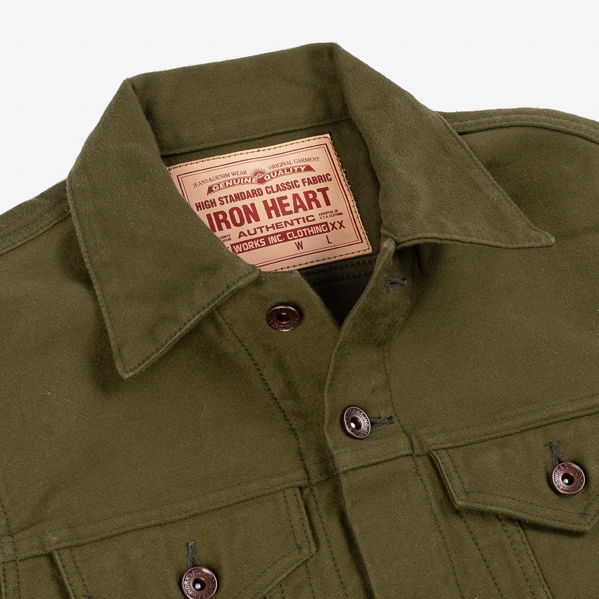 12oz Moleskin Modified Type III Jacket - Olive - 7