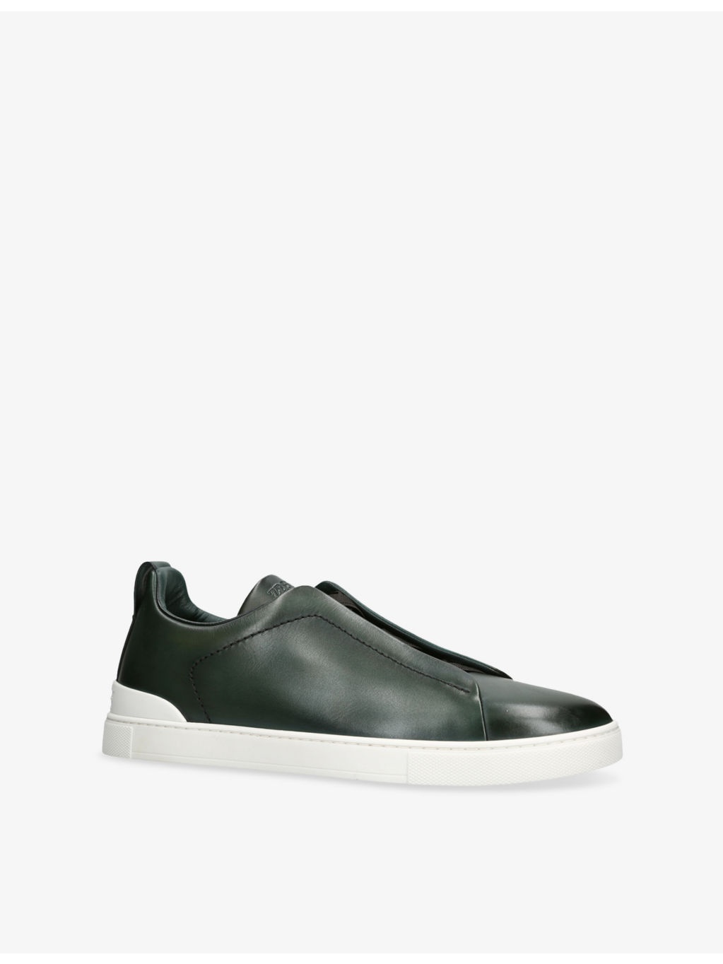 Triple Stitch Leather Low-Top Trainers - 3