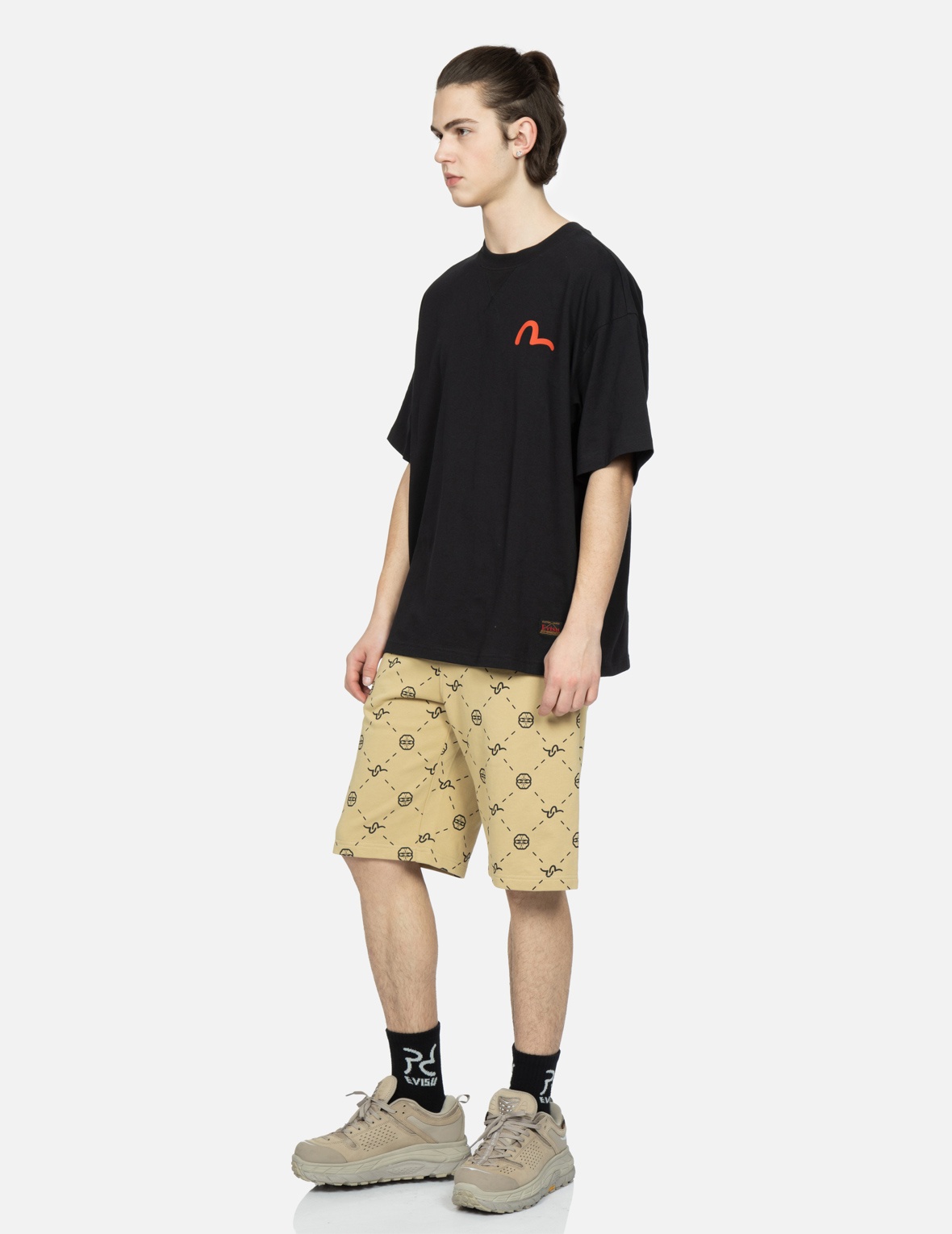 MONOGRAM PRINT SWEAT SHORTS - 4