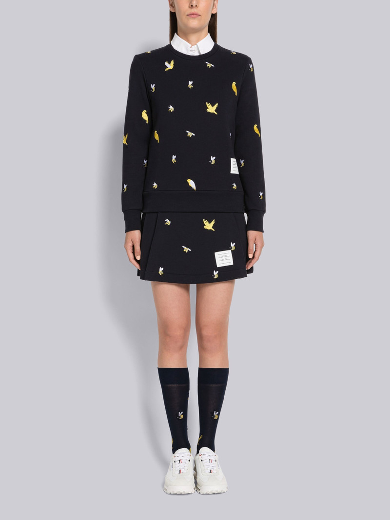 Loopback Birds and Bees Side Pleated Mini Skirt 4