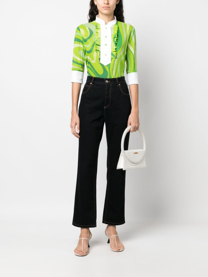 PUCCI Marmo-print pleated cotton shirt outlook