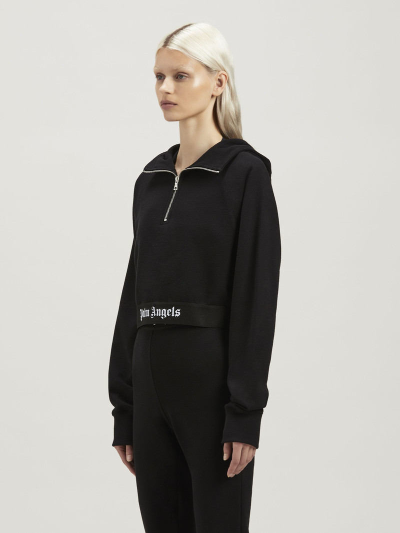 Logo Tape Zipped Hoodie 4