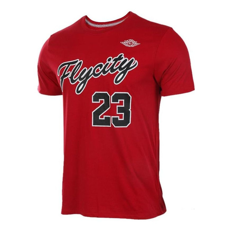 Air Jordan Fly City Short Sleeve T-shirt 'Red' 862840-611 - 1