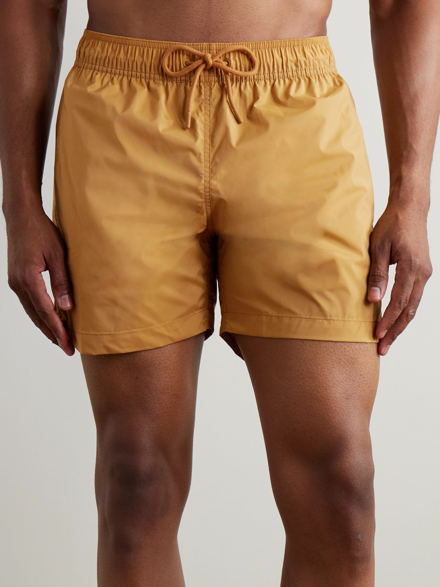 Salvador Straight-Leg Mid-Length Recycled Swim Shorts Beige - 2