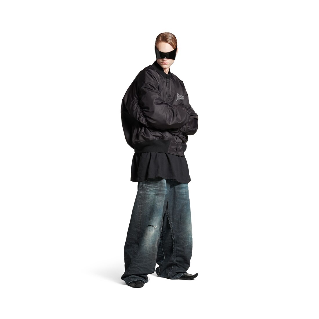 Men's Balenciaga Boxing Varsity Jacket in Black - 2