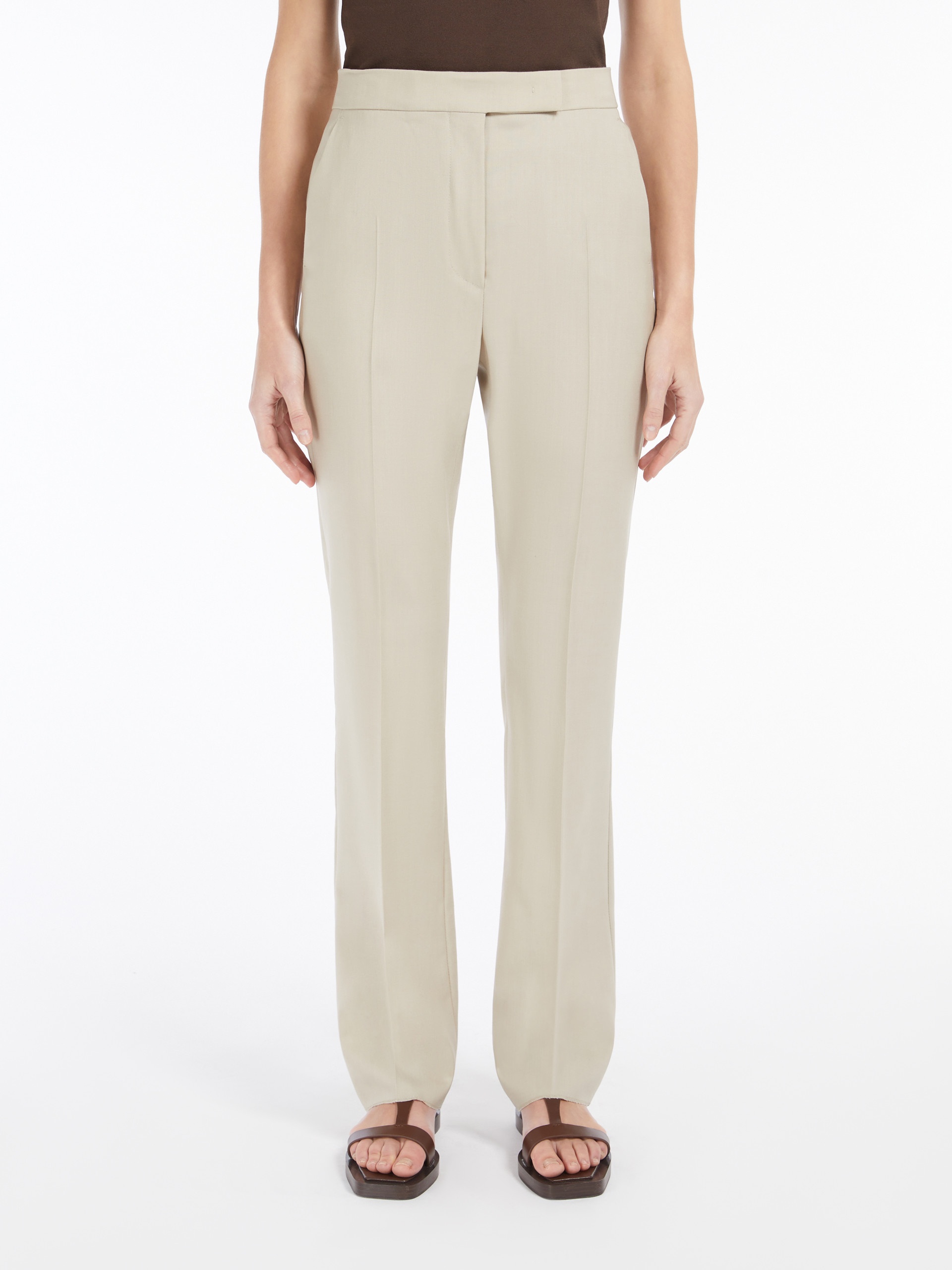 TURBIGO Straight-cut wool, mohair and silk trousers - 3