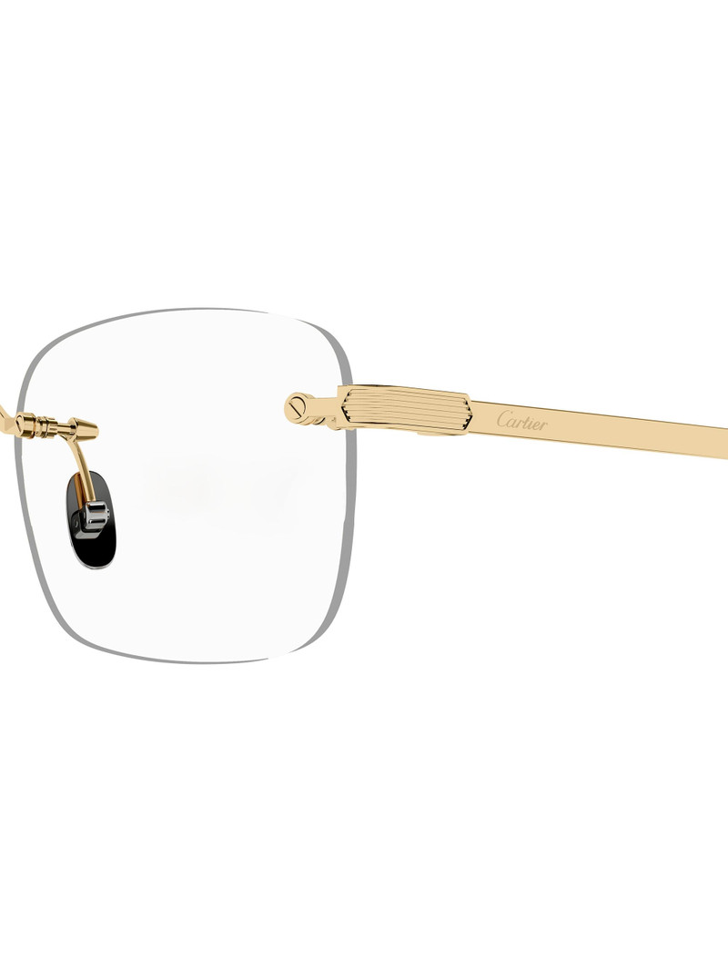 Men's Signature C 55MM 24K-Gold-Plated Titanium Optical Glasses - Gold 3