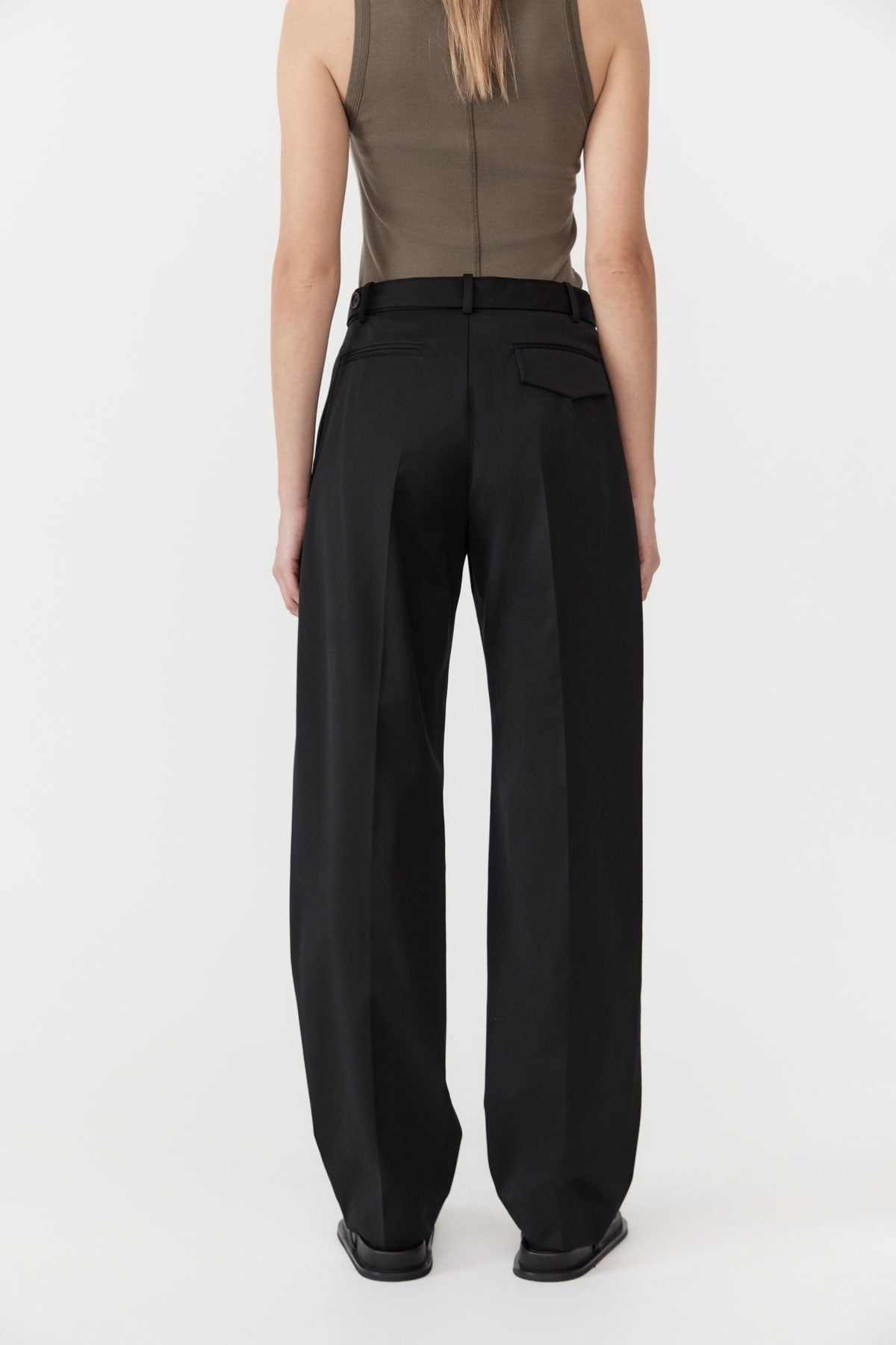 Belted Pants - Black - 4