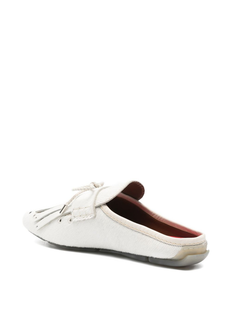 Montego fringed calf-hair mules 3